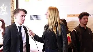 Liam Ferrari chats with Gwenn Wunderlich at Celebrity Connected AMA's.
