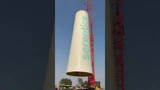Sany 750 Ton Crawler Crane: Lifting 140m Tower Sections Heavy Lift: Sany SCC7500A Crawler Crane