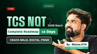 TCS NQT 2026 15 Days Study Plan LIVE 🔴 | Crack Ninja, Digital, Prime | Updated Exam Pattern