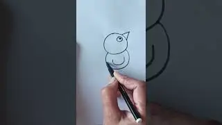 how to draw beautiful and easy bird with o