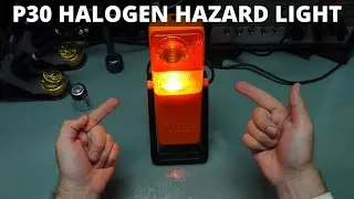 Halogen safety warning light P30 Plastimat (hazard light / road light / flare)