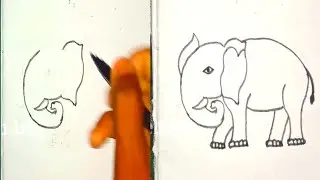 How to draw a Elephant step by step | Elephant drawing.. odia tv