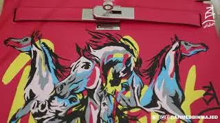 Paint on Hermes Kelly bag  | # AHMEDbinMajed