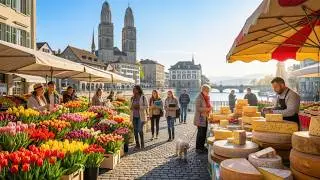 🔴 LIVE: Morning Bliss at Zurich&rsquo;s Market 🇨🇭 | Relaxing 4K Walk