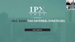 How to use a 1031 Exchange to save a TON on taxes!!  Excellent interview with Greg Smith of IPX 1031
