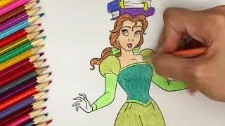 disney princess coloring book compilation Belle