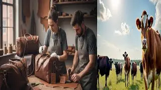 From raw animal skin to premium leather &mdash;  full process inside a modern leather factory.