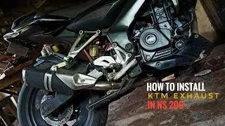 HOW TO INSTALL KTM EXHAUST IN NS 200?🤩#diy#helmet #bike #trending  #comedyfilms #vira#viralvideo l