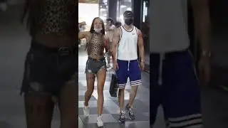 asian couple street fashion workout gym #Shorts