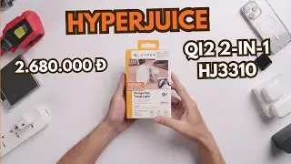 Tr&ecirc;n tay Sạc Kh&ocirc;ng D&acirc;y HYPERJUICE QI2 2-IN-1 Magnetic Charging Stand HJ3310: Nhỏ Gọn Xịn.