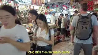 CHỢ BẾN THÀNH NGÀY GẦN TẾT || ĐÔNG KINH KHỦNG
