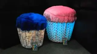 Puff Cupcake Velador con Luz de Led