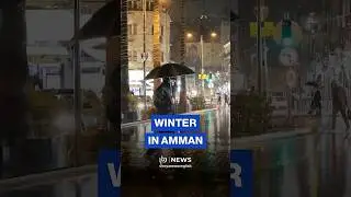 Winter weather in downtown Amman