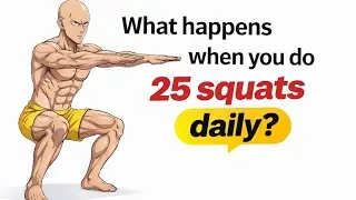 Что произойдёт, если делать 25 приседаний в день? 👀