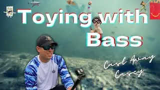 Bass Fishing Fun With Toys! GoPro Underwater Footage. Spawning Bass Attacking Just About Everything
