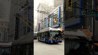 New Flyer trolleybuses at Granville Street in Vancouver 🇨🇦