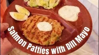 Salmon Patties with Dill Mayo