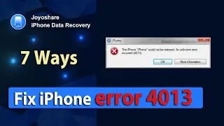 7 Ways to Fix iPhone error 4013 | Joyoshare UltFix
