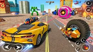 Spider Wheel Robot Car Game - Robot Fighting game