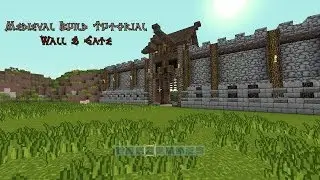 Minecraft Build Tutorials - Medieval wall & Gate