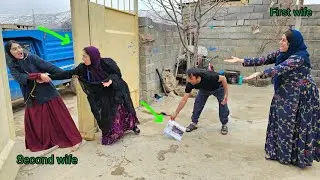 honey Samaneh throws Hamid's wife out of the house in a fight, and Faraj and Maryam stop her.