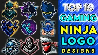 🔥Top 10 Gaming NINJA STYLE Logo Designs🔥| #logodesign #gaminglogo #gaming