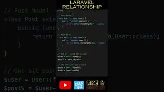 Laravel Relationship in no time #coding #laravel  #webdevelopment