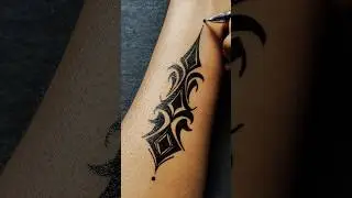Tribal Tattoo Design | Black Gel Pen Art | Unique Wrist Tattoo Idea....#tattoo #art