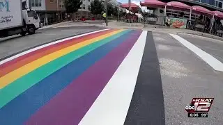 Video: New rainbow crosswalk excites Main Avenue strip regulars