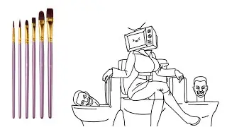 Draw Titan Tv woman from Skibidi toilet, Skibidi toilet, Tv man, Speakerman, Cameraman, draw tvman,
