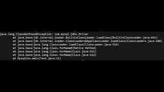 java.lang.ClassNotFoundException: com.mysql.jdbc.Driver