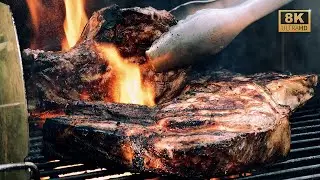 8K Cooking Video, BBQ, Beef, Meatballs, Fried Meat, Noodle, Tomato Cary, etc.