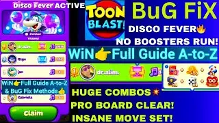 Toon Blast BuG FiX| Disco Fever Full Gameplay| No Boosters| Huge Combos| Champions League Guide 2026