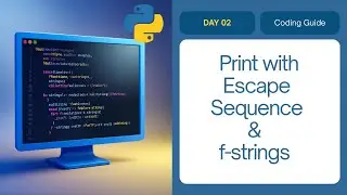 Python Day 2  Print Function  Escape Sequences | f Strings Explained in Hindi