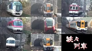 【近鉄特急】西青山駅を通過する列車2023(祝日9時～12時)【続々列車】