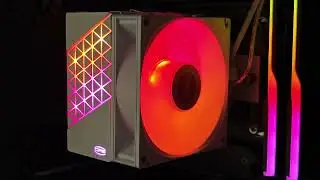 Демонстрация работы подсветки системы охлаждения PCCooler R400 ARGB