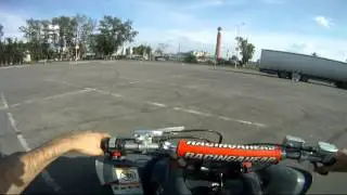 Quad drift fail. Crash from ATV
