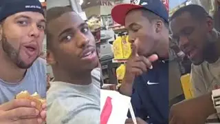 NBAThrowback | Team USA Eating Burger at a Gas Station | LeBron, Bosh, CP3, Dwilliams, and Superman