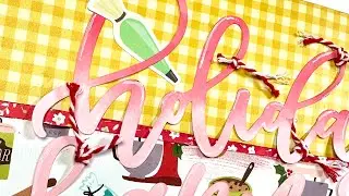 Holiday Baking 🍪 scrapbook layout with ink blending ✨