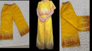 How to make pent plazo cutting and stitching with lining ,saari me se plazo cutting and stitching &hearts;️