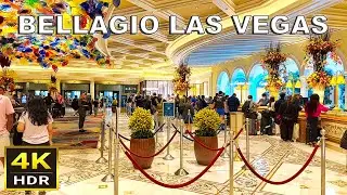 (4K HDR) Bellagio Las Vegas Narrated Walk and Room Tour