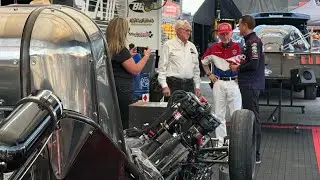  NHRA US Nationals Indy 2025 taking a walk in the pits top fuel and funny car getting ready😎