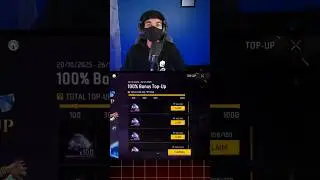 100 bonus top up event free fire 🥳