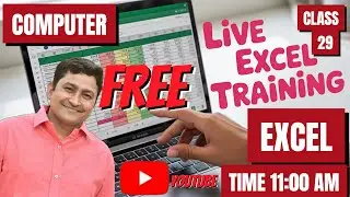 29 Class Microsoft Excel Beginner ! MS Excel  Live Class By Mahesh Sir !Computer Training Mahesh Sir