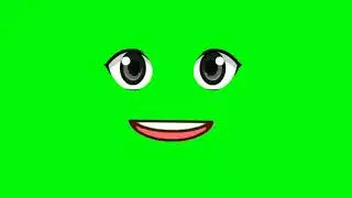 Animation of the mouth moving and blinking eyes [green screen]