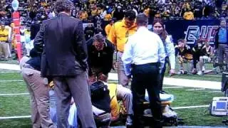 New Orleans Bowl 2008 DeAndre Brown breaks leg