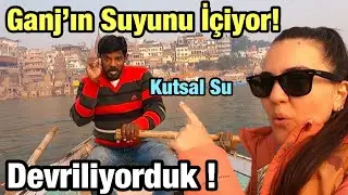 GANJ Nehrinde DEVRİLİYORDUK!  Varanasi 'de GÜLME YOGASI ile Güne Başladık 🇮🇳~ 17