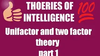 बुद्धि के सिद्धांत theory of intelligence,[two factor theory/single factor theory, Monarchic theory]