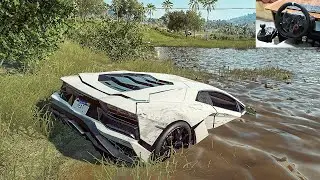 Rebuilding Lamborghini Aventador S - NFS HEAT | Steering Wheel Gameplay