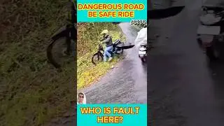 HE FALLIN IN THE SLIDE ROAD#hillroad#accident#motorcycle#trendingshorts#viralshorts